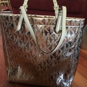 Rose gold Michael kors tote